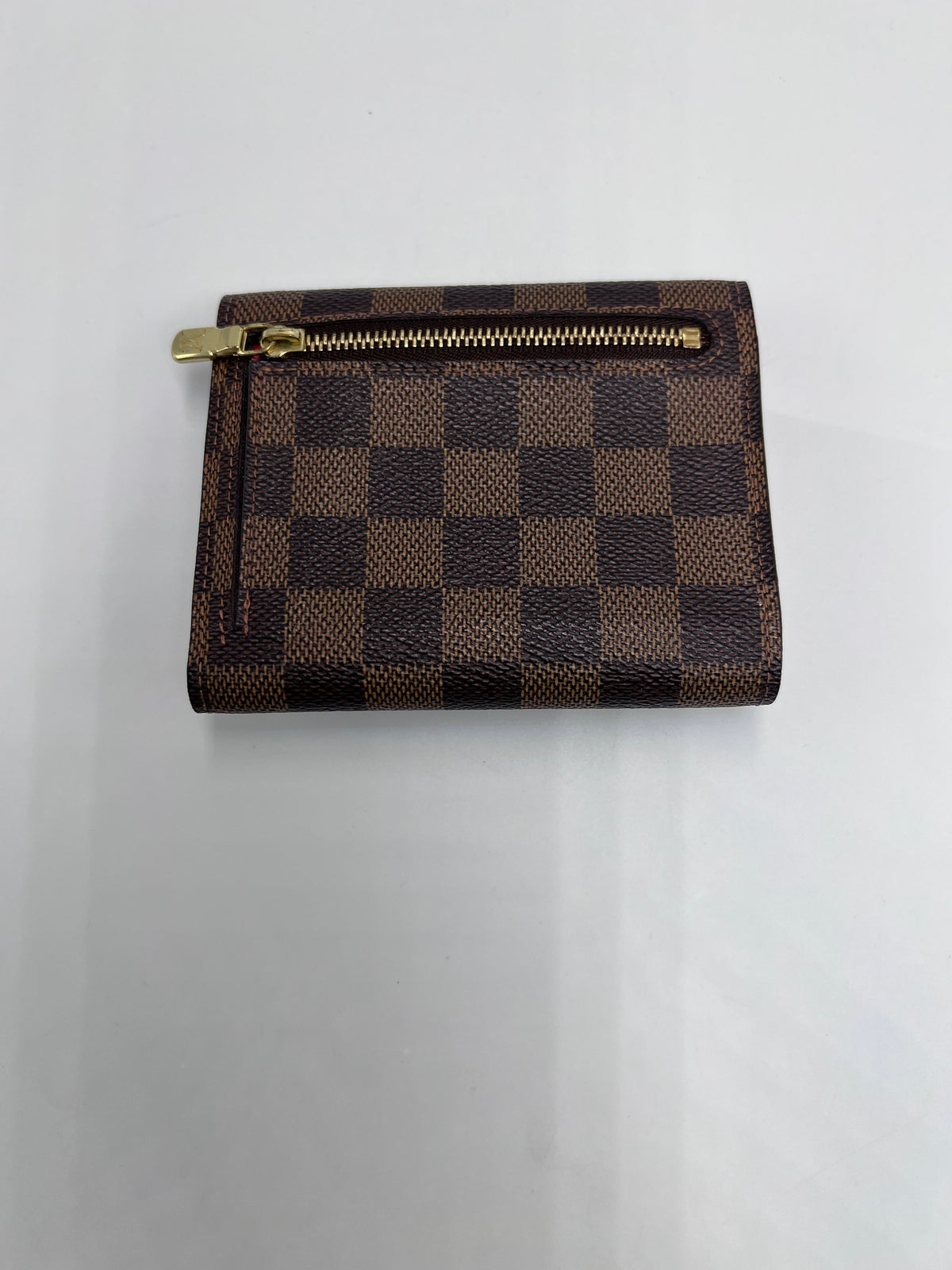 Louis Vuitton Damier Ebene Koala Compact Wallet with Brass Push-Lock