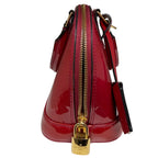 Louis Vuitton Alma BB Red Monogram (2014) Vernis Patent Leather Handbag