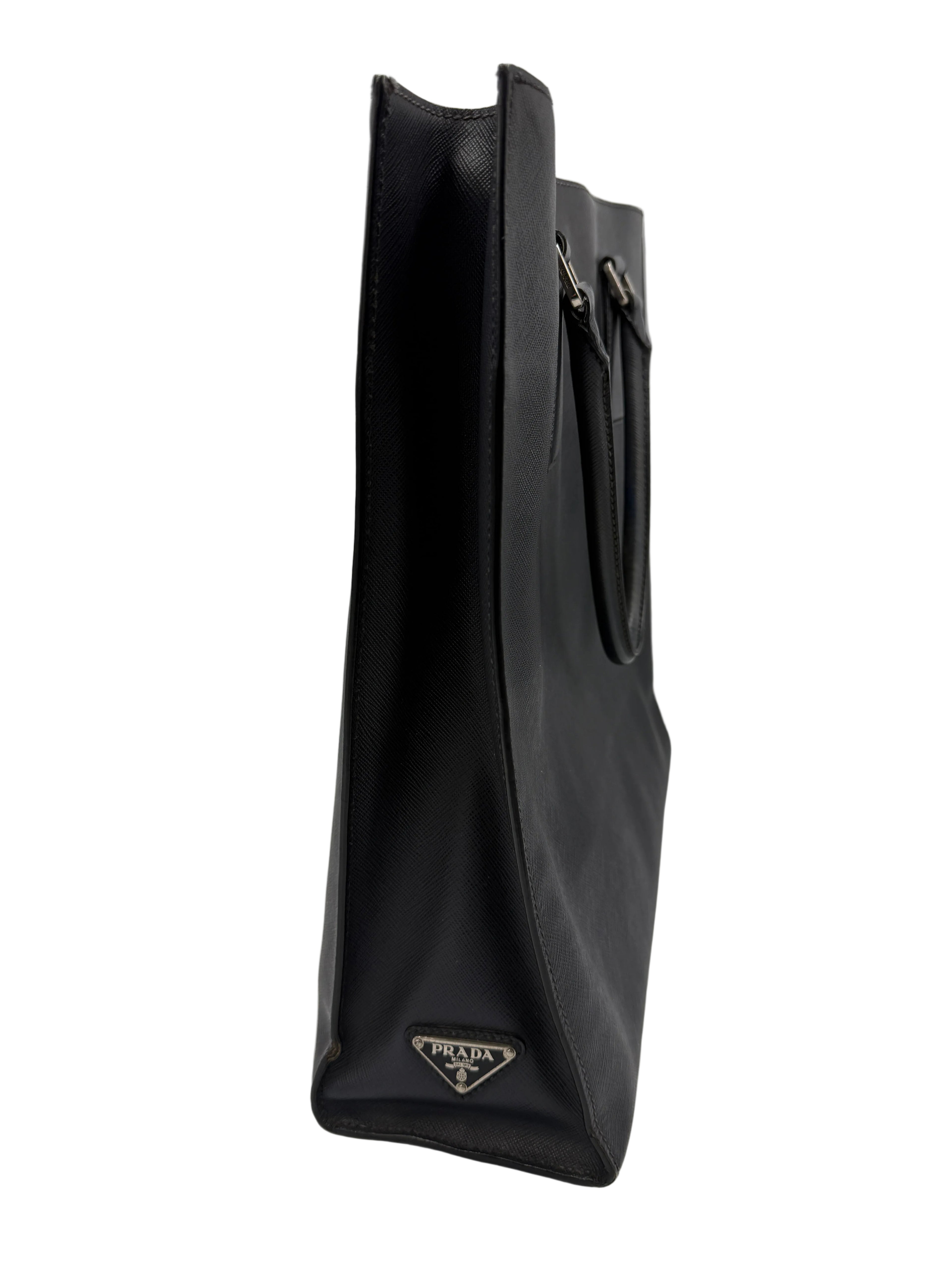 Prada Galleria Saffiano Leather Tote Bag – Classic Black (Nero)