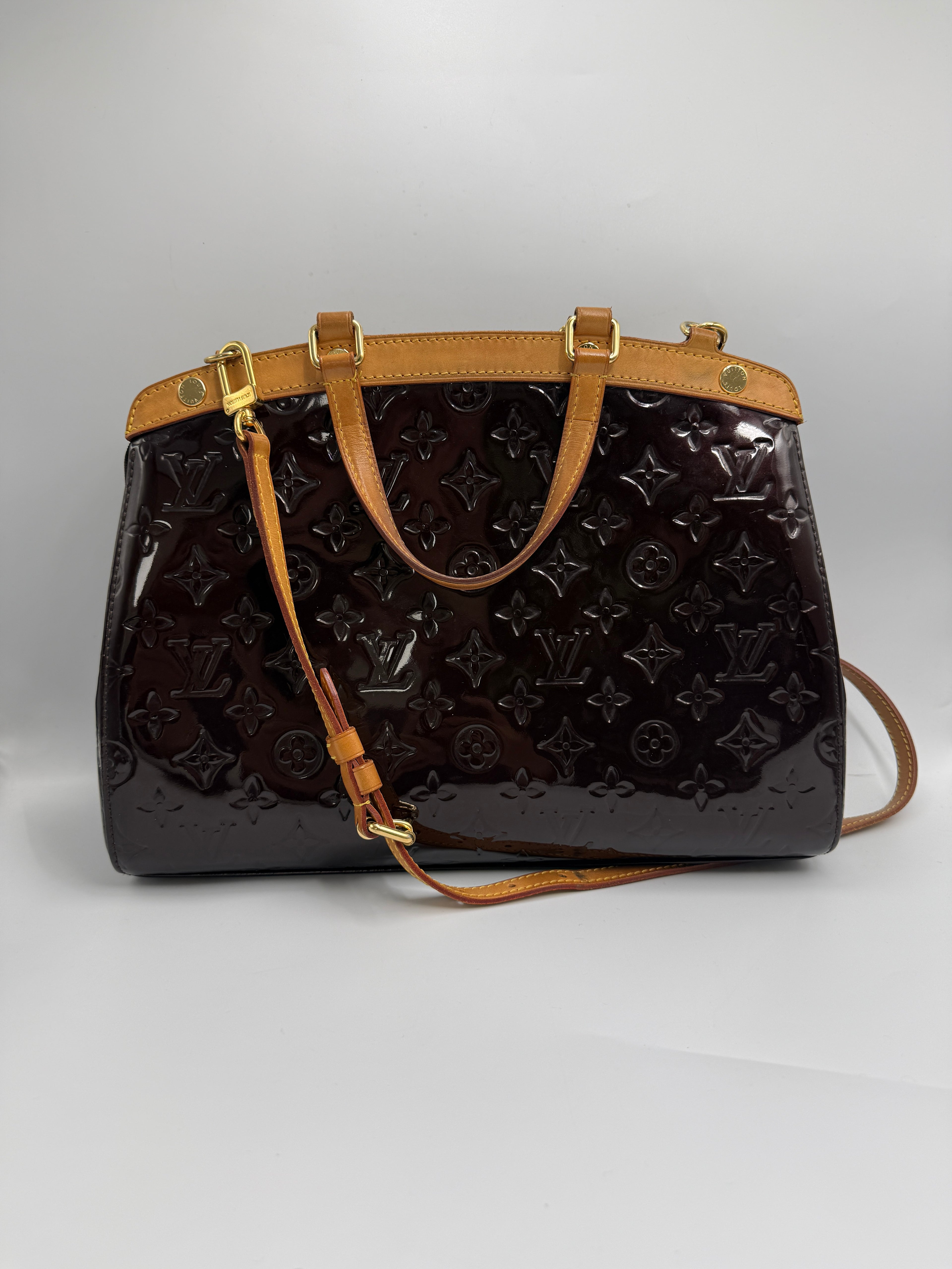 Louis Vuitton ( 2011 ) Brea MM Monogram Vernis Leather Bag – Burgundy