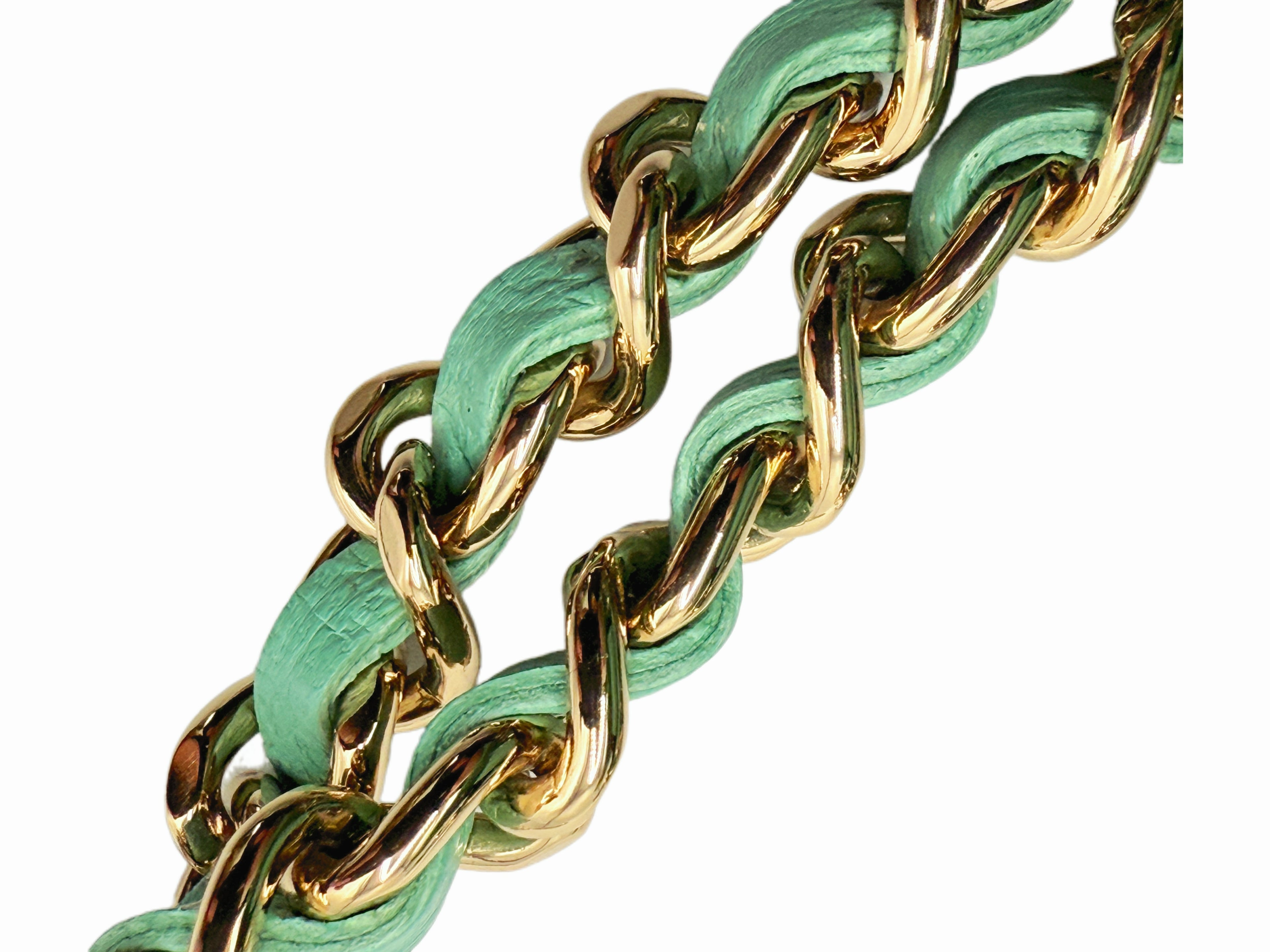 Chanel Green Tweed Clutch