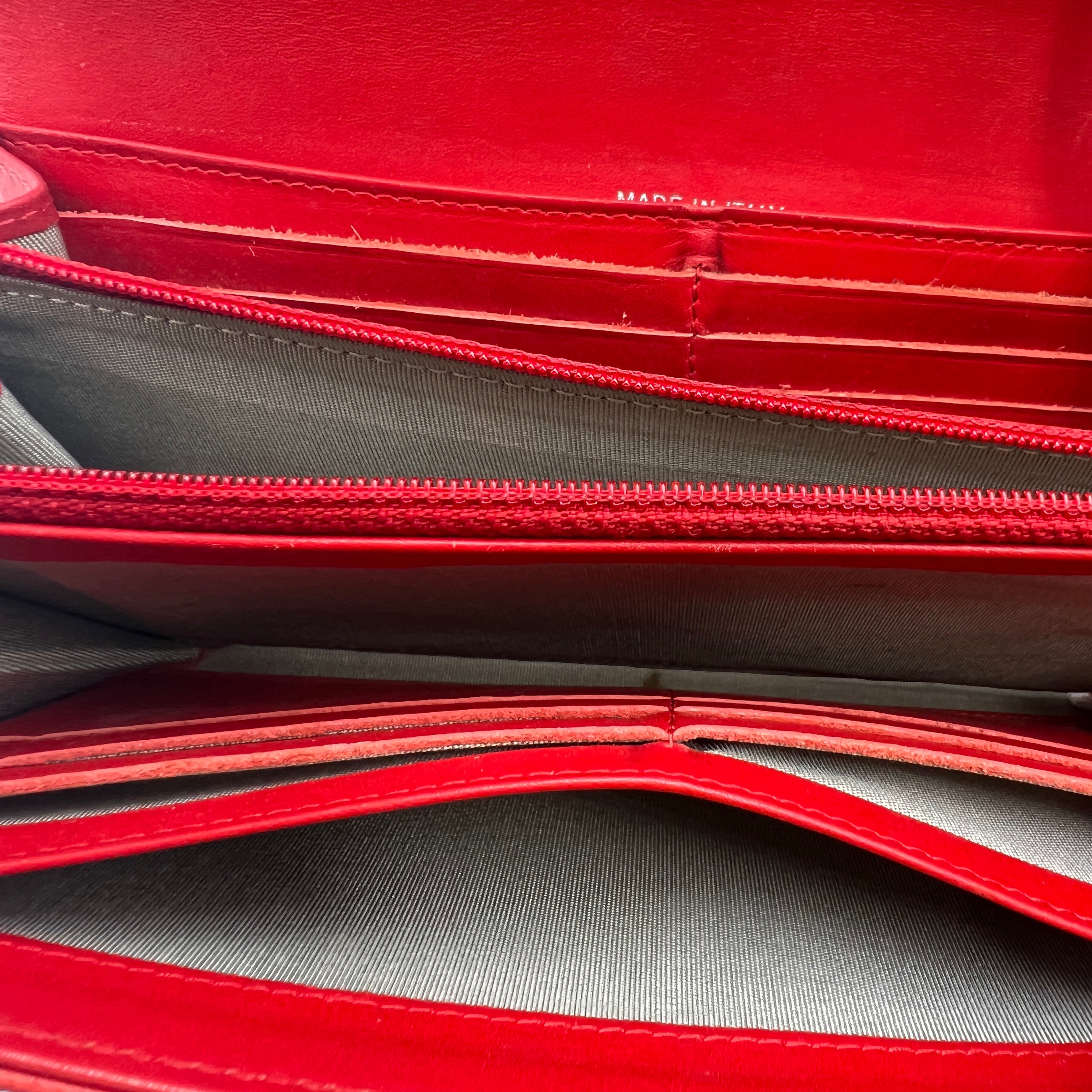 Chanel Red Leather Wallet