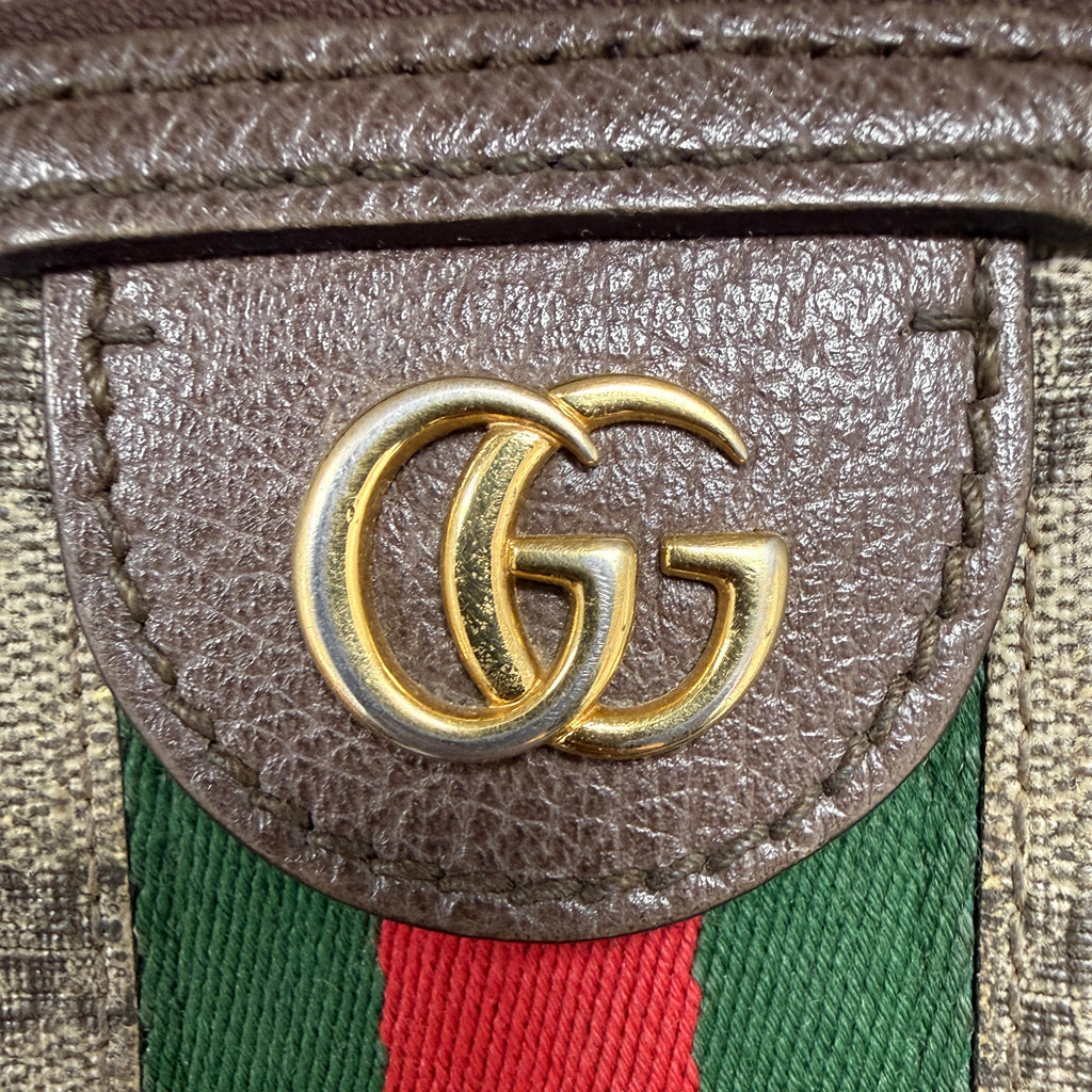Gucci Ophidia Small Dome Shoulder Bag in GG Supreme Canvas