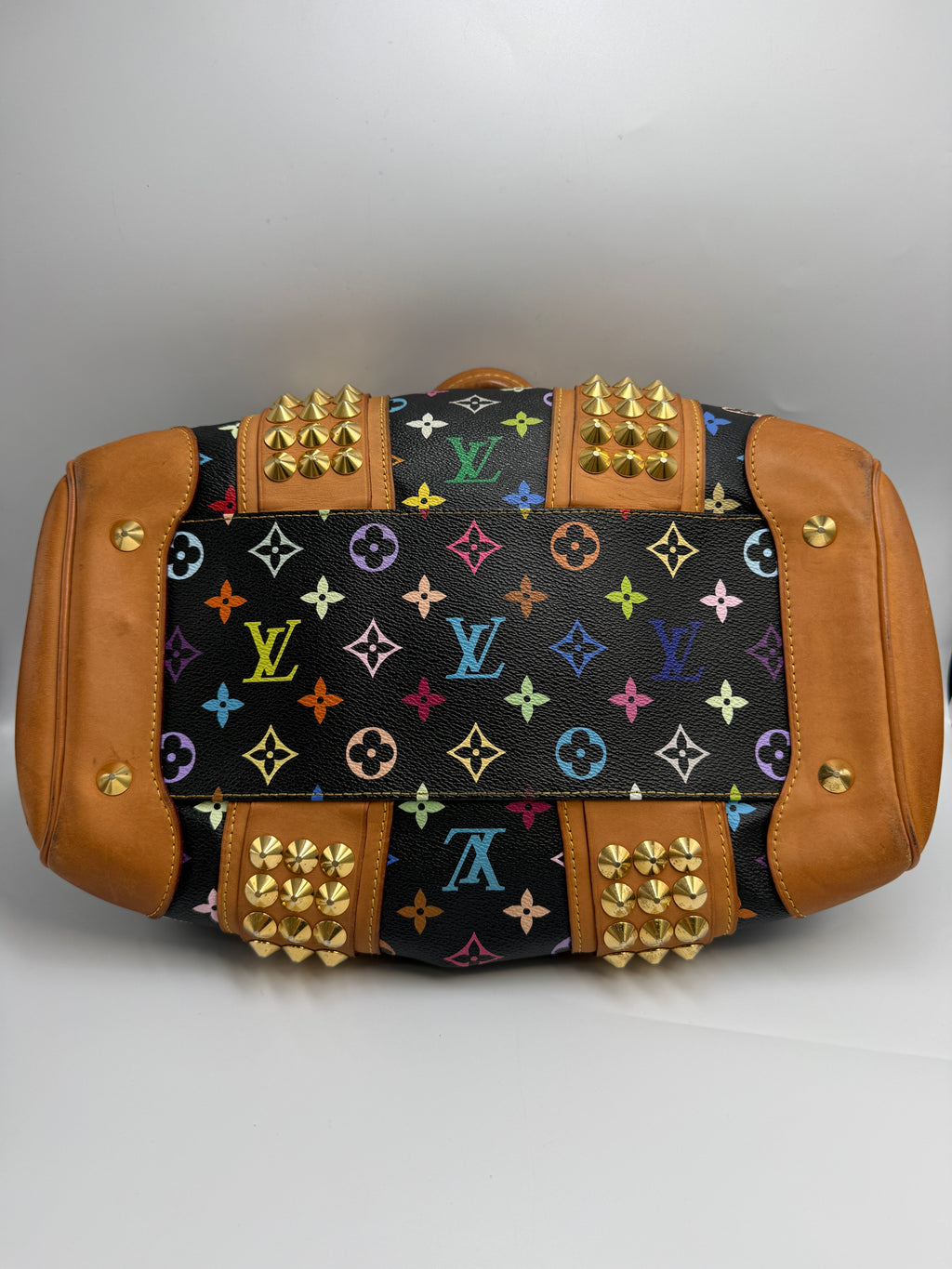 Authentic Louis Vuitton x Takashi Murakami Multicolore Courtney Bag - Black
