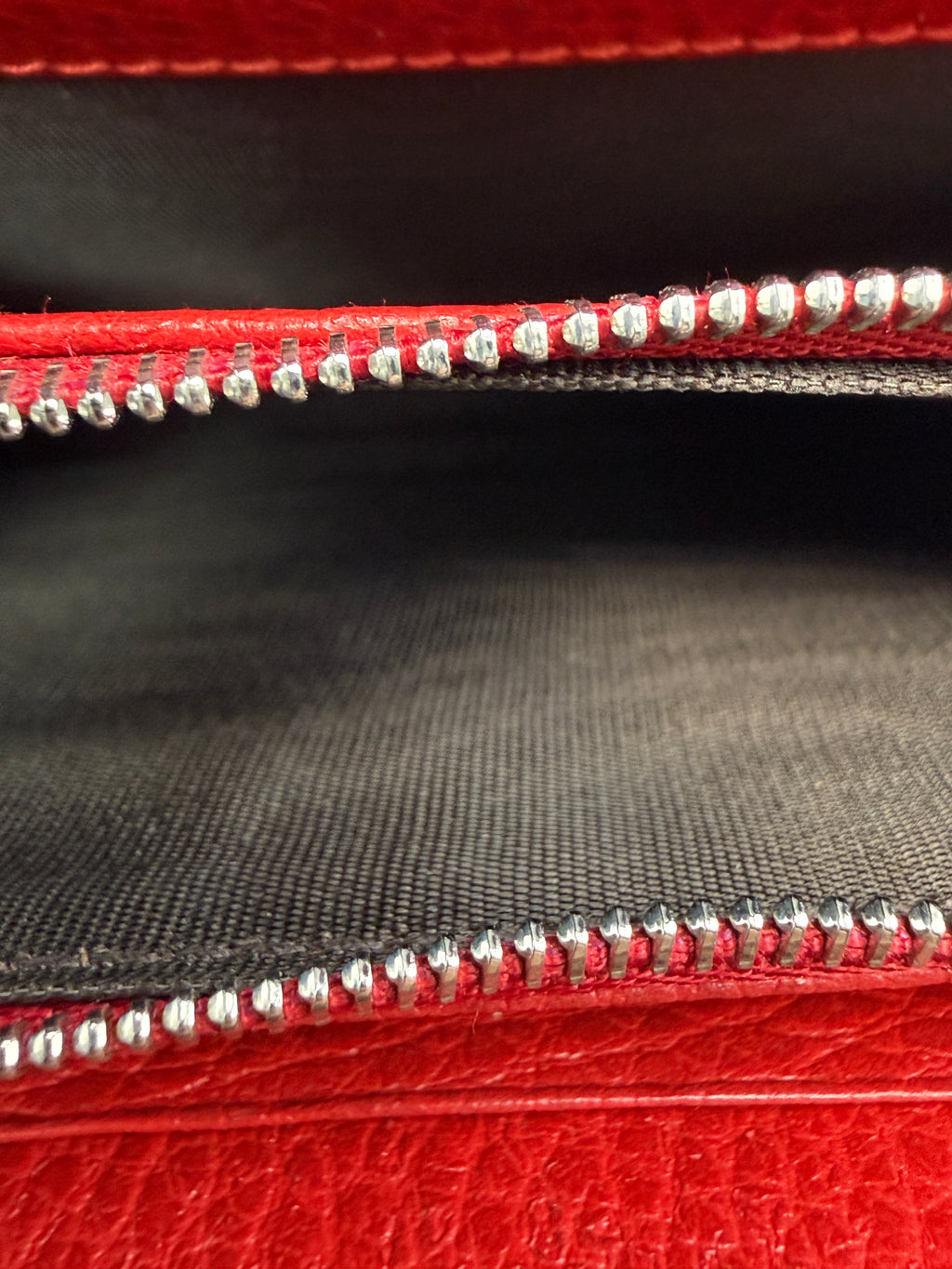 Gucci Dionysus Super Mini Shoulder Bag - Red Textured Leather with Crystal Tiger Head