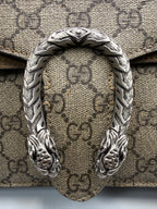 Gucci Dionysus GG Supreme Medium Shoulder Bag Brown
