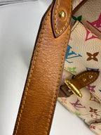 Louis Vuitton x Takashi Murakami Vintage Monogram Multicolore Hudson GM in Blanc