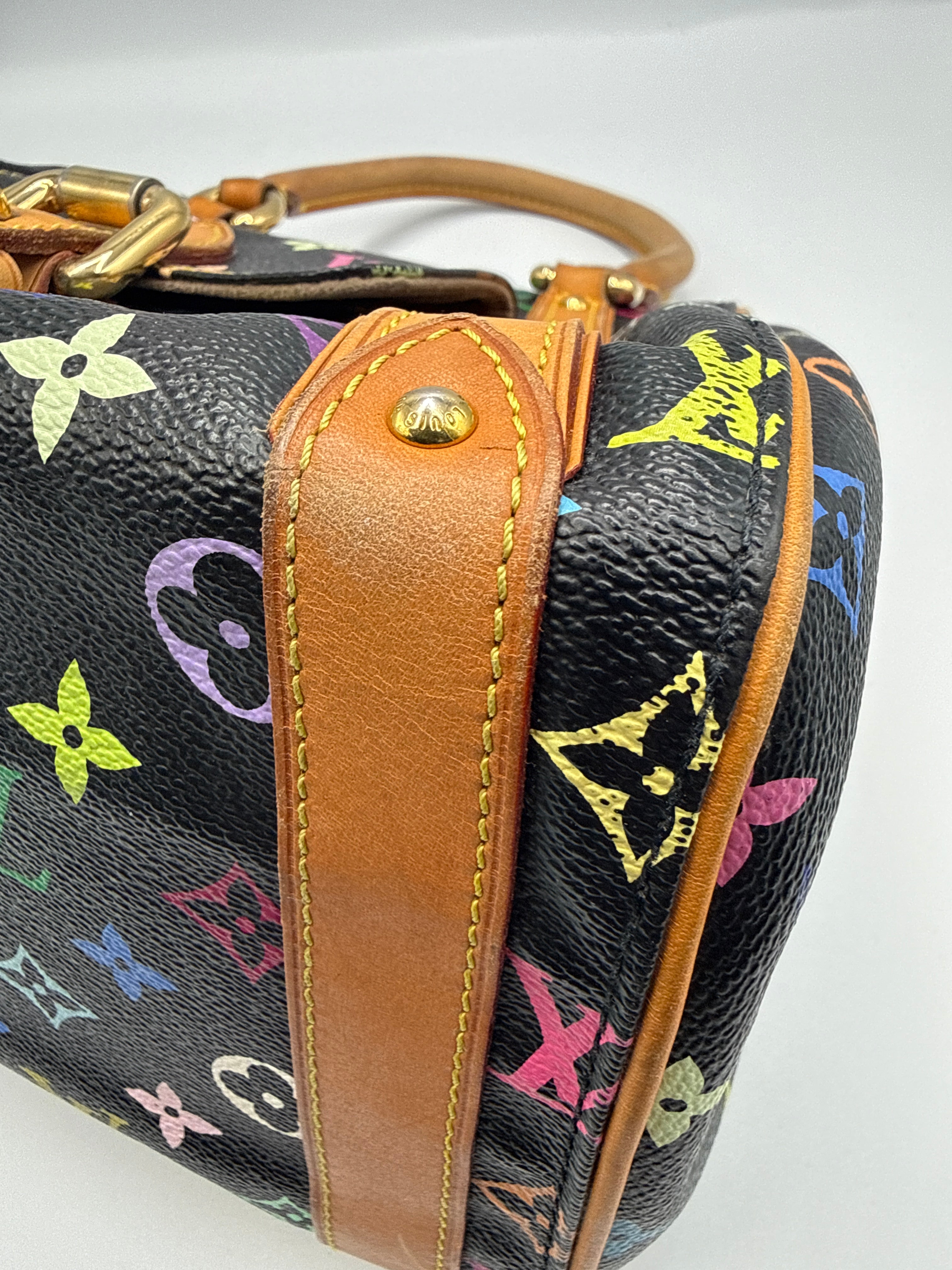 Louis Vuitton x Takashi Murakami Black Monogram Multicolor Priscilla Bag