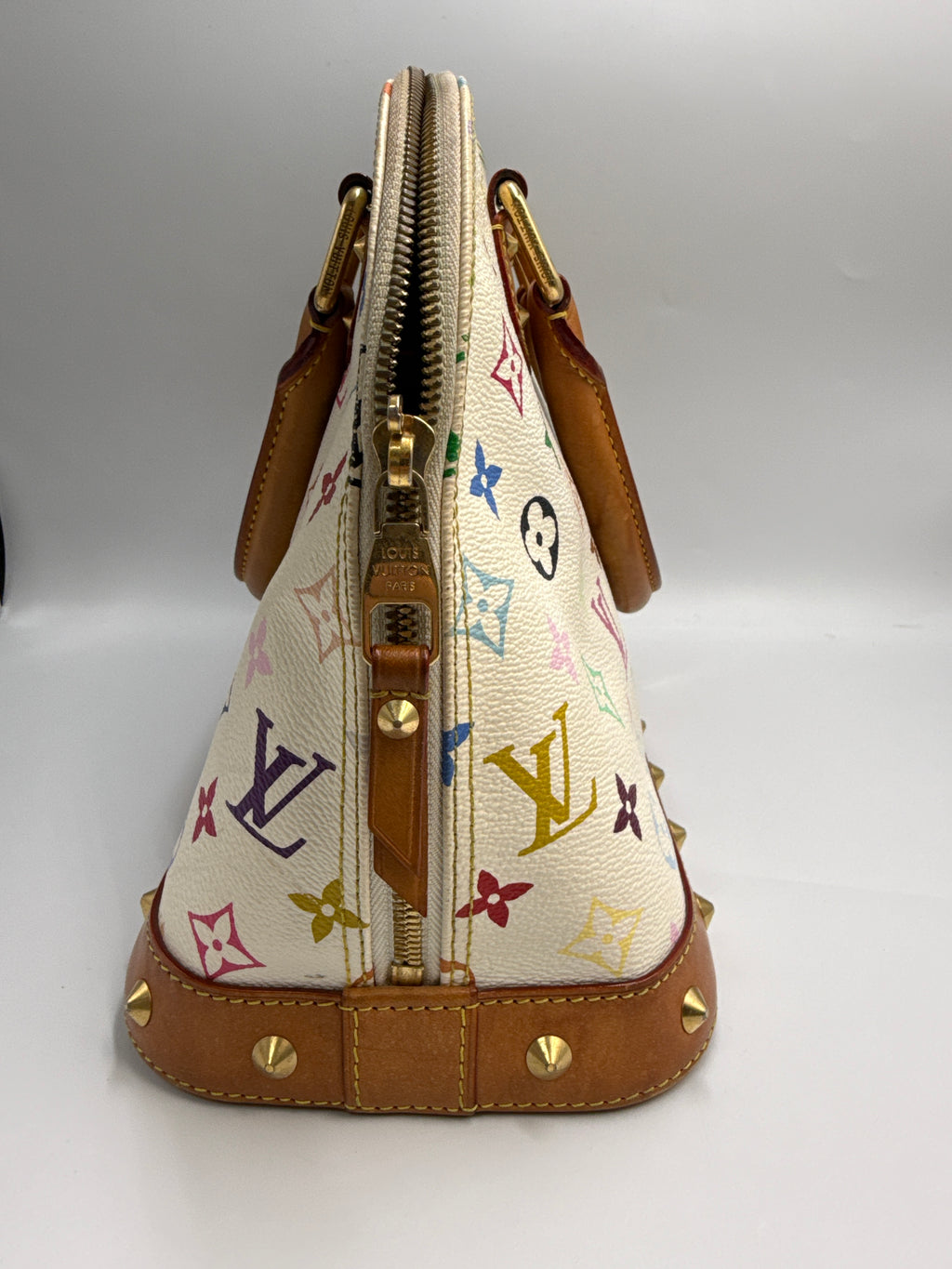 Louis Vuitton x Takashi Murakami Alma PM White Monogram Multicolore Bag