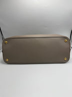 Prada Saffiano Lux Executive Tote in Argilla (Taupe / Grey)