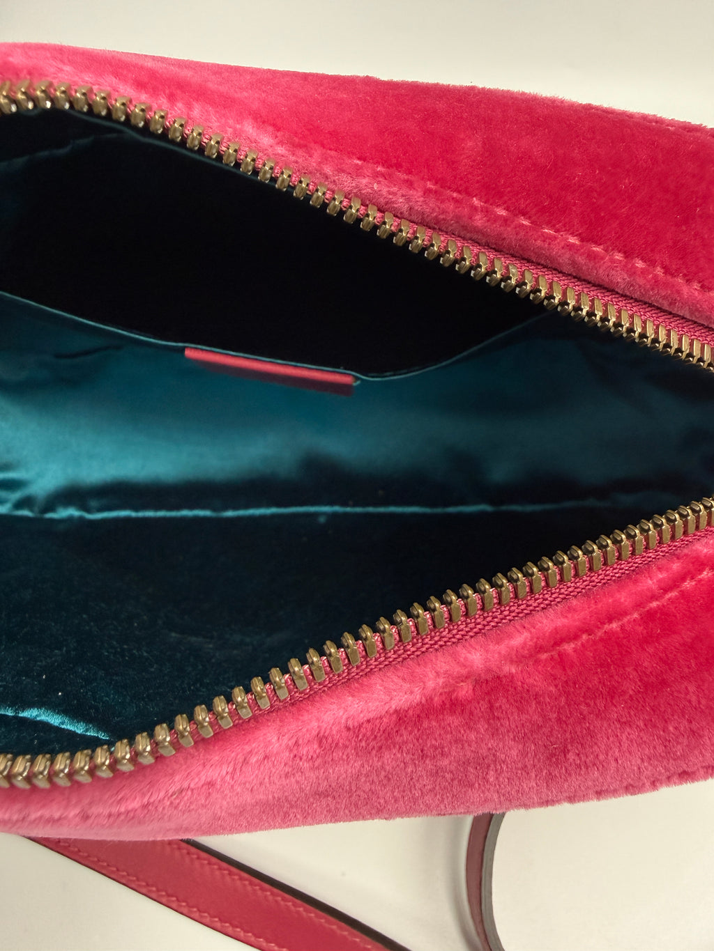Gucci Velvet Matelass Small GG Marmont Camera Bag