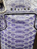 Céline Purple Python Convertible Satchel Bag