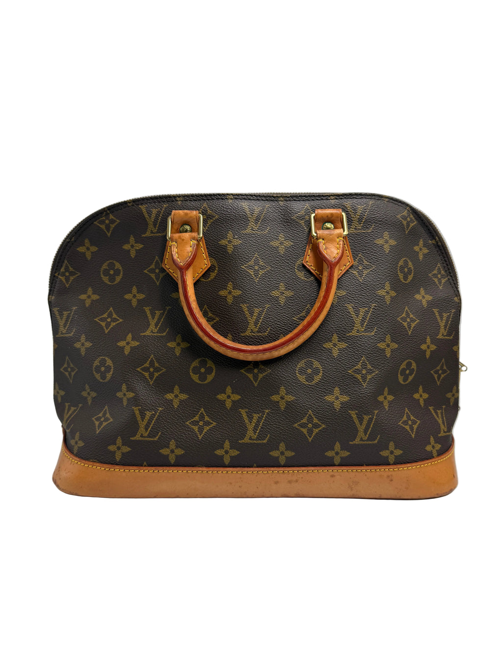 Louis Vuitton Alma MM Monogram Canvas Satchel Bag