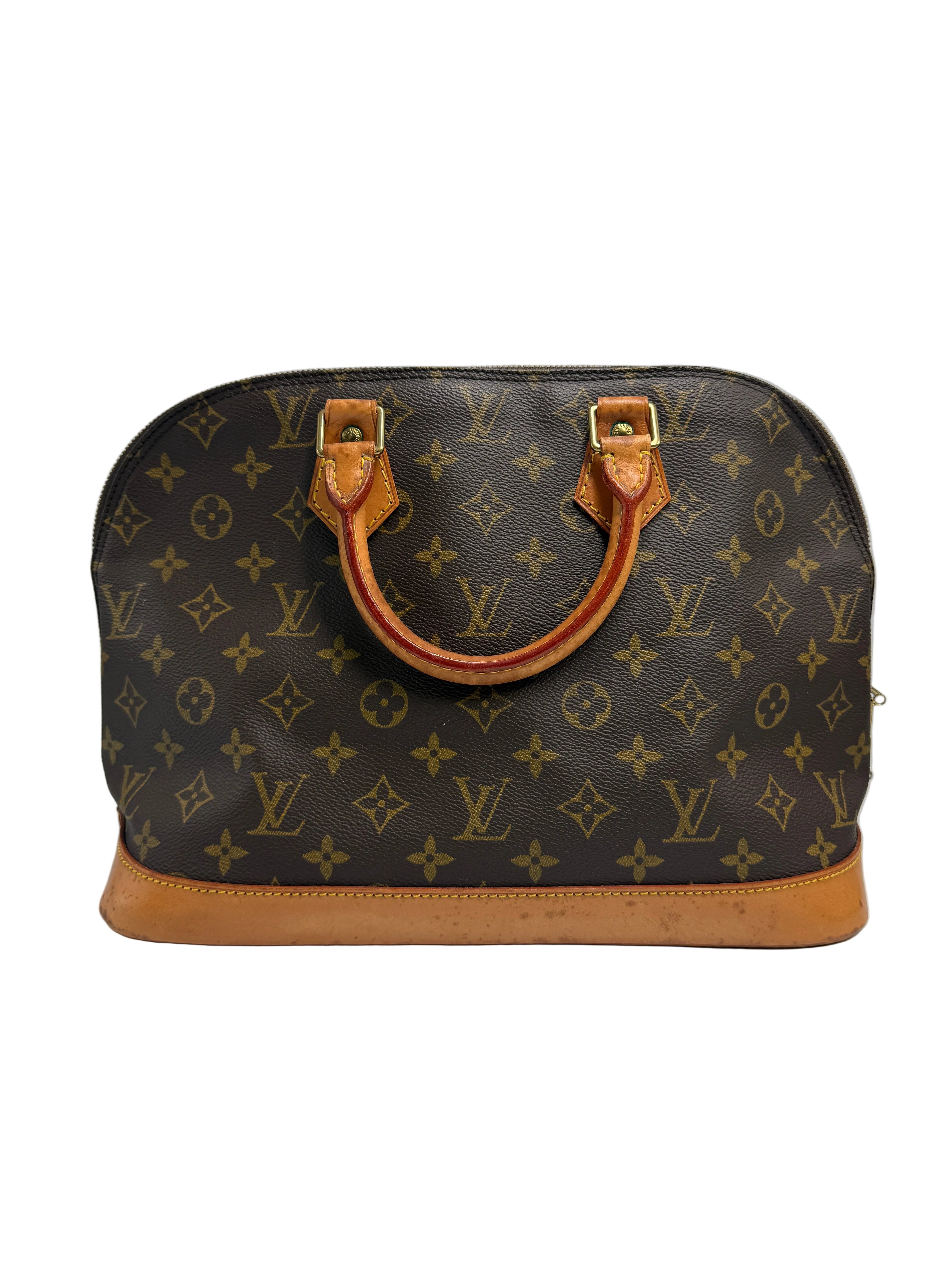 Louis Vuitton Alma MM Monogram Canvas Satchel Bag