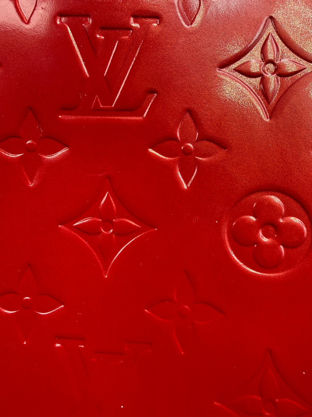 Louis Vuitton Vintage Columbus Tote in Monogram Vernis Leather (Rouge Fauviste)
