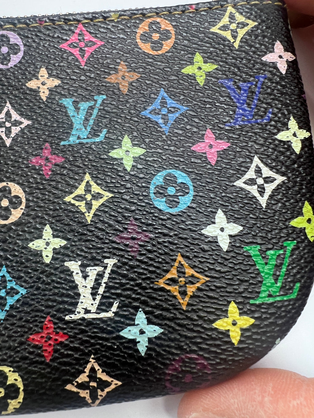 Louis Vuitton Monogram Multicolore Key Pouch / Pochette Clés in Black (Noir)