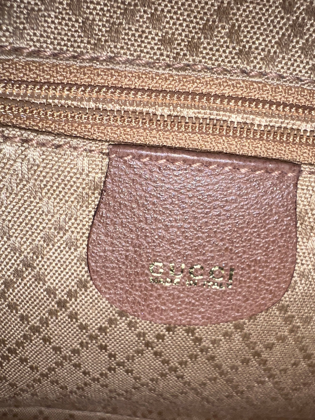 Gucci Vintage Bamboo Small Backpack in Brown Suede and Pebbled Leather