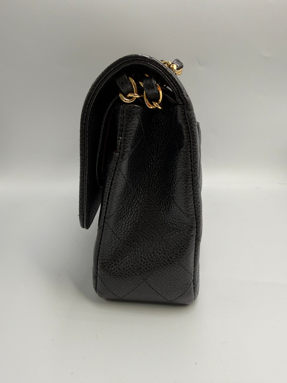 Chanel Small Classic Double Flap Bag Black Caviar Leather Gold Hardware