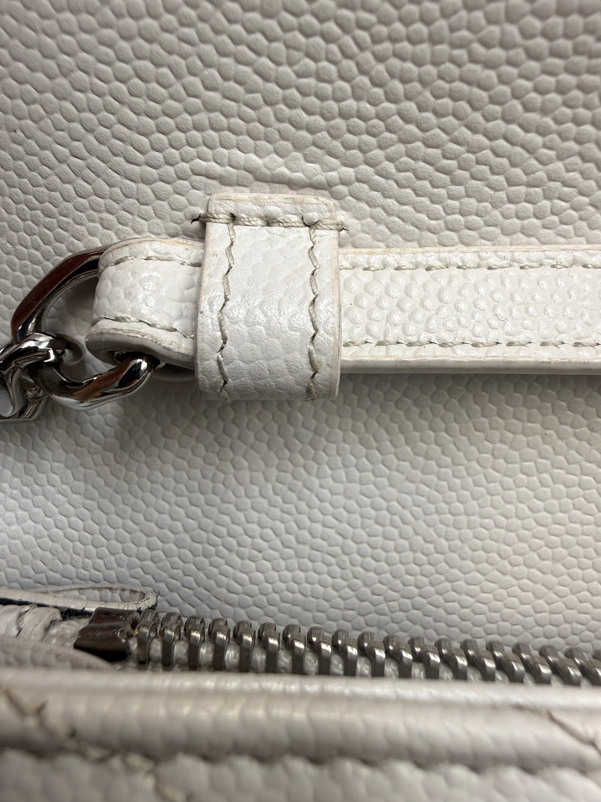 Saint Laurent Cassandre Envelope Chain Wallet / Shoulder Bag in Light Greige Matelassé Leather