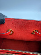 Louis Vuitton NéoNoé MM Monogram Canvas with Coquelicot Red Trim