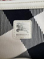 Burberry Abstract Print Canvas Tote Bag – White Multi-Colour