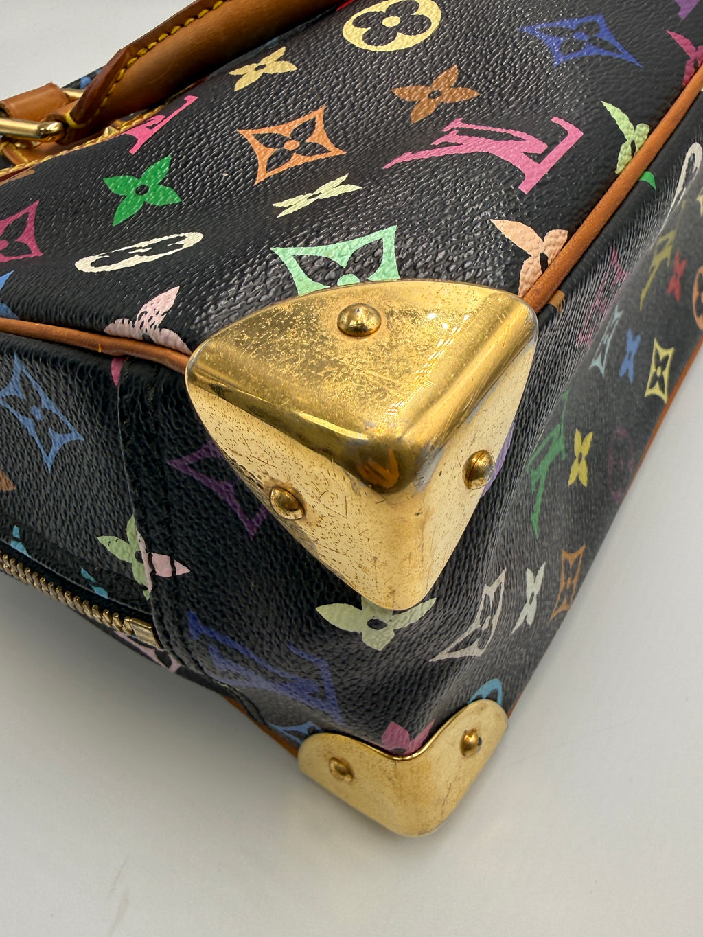 Louis Vuitton x Takashi Murakami Monogram Multicolore Trouville in Noir