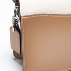 Coach Tabby Shoulder Bag 26 – Chalk & Taupe Leather with Snakeskin Trim