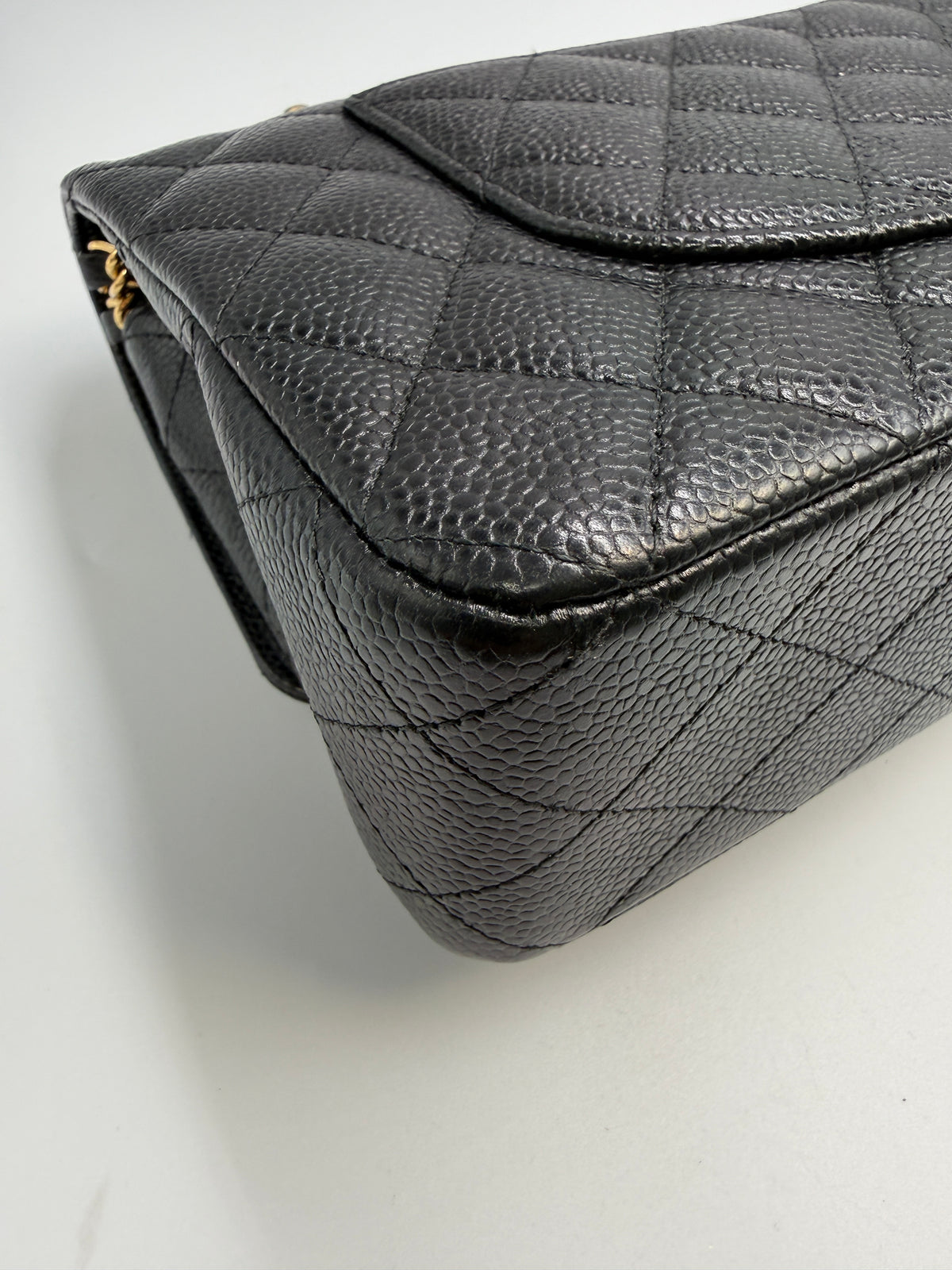Chanel Small Classic Double Flap Bag Black Caviar Leather Gold Hardware