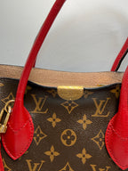 Louis Vuitton Flandrin Bag in Monogram Canvas and Red Calfskin