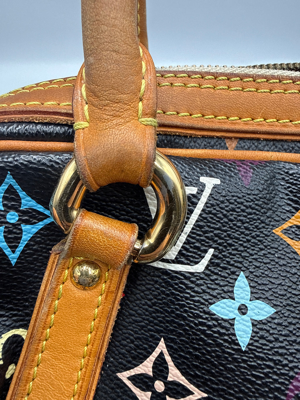 Louis Vuitton x Takashi Murakami Black Monogram Multicolor Priscilla Bag