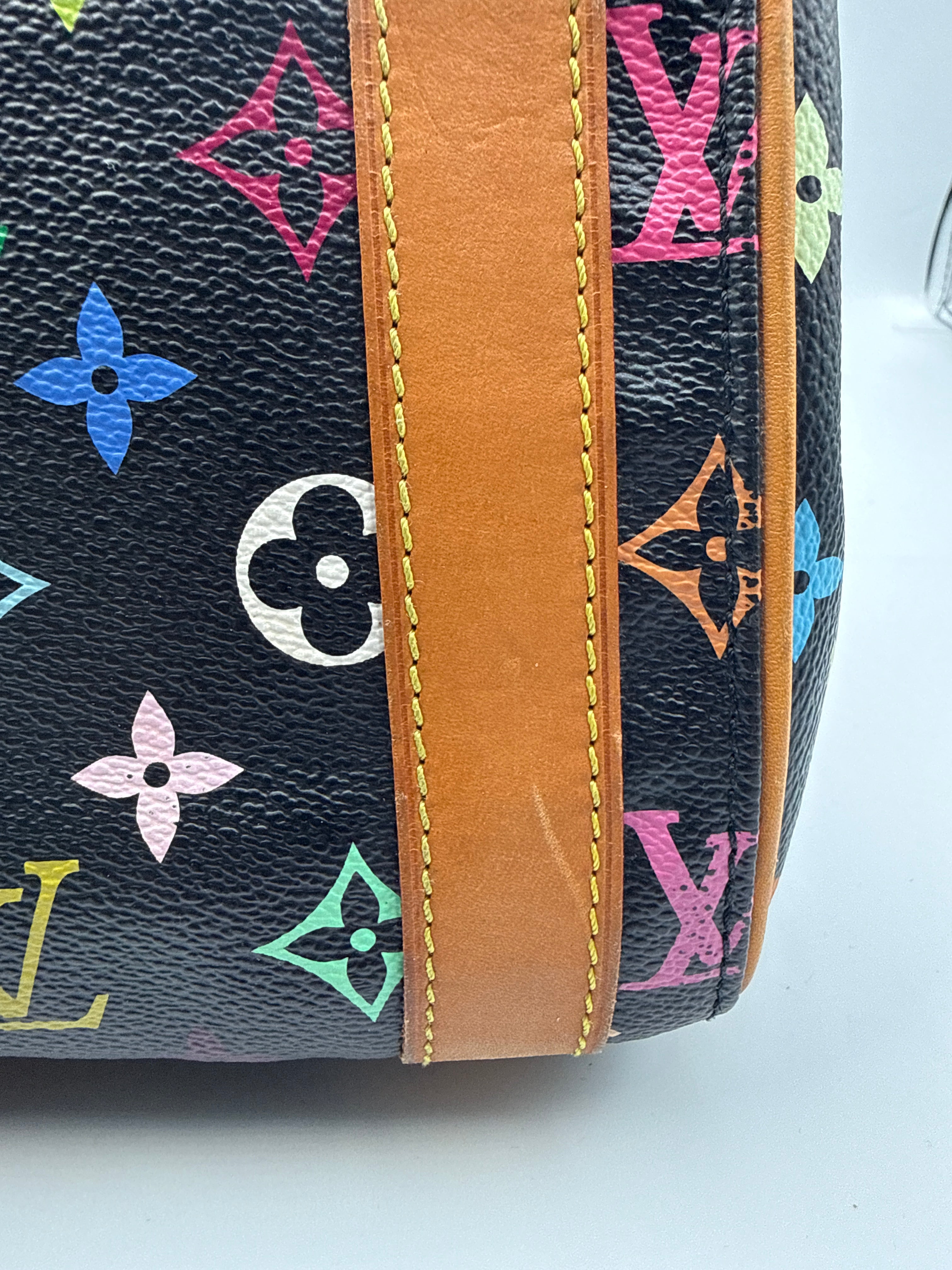 Louis Vuitton x Takashi Murakami Black Monogram Multicolor Priscilla Bag
