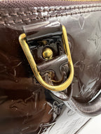 Louis Vuitton Monogram Vernis Alma PM In Burgundy