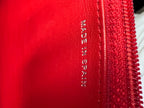 Chanel Classic Quilted Wallet on Chain (WOC) in Red Lambskin with Silver Hardware