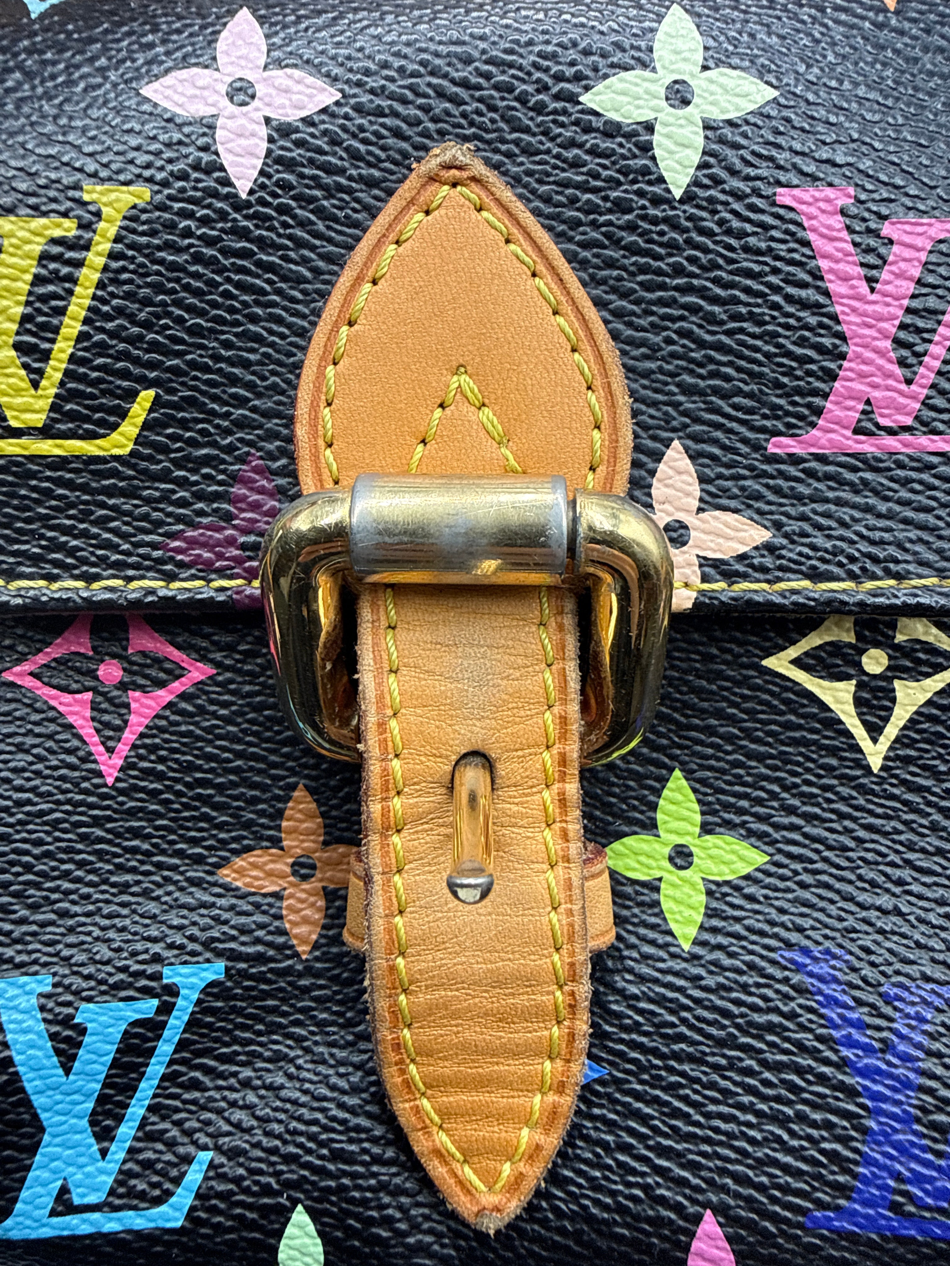 Louis Vuitton x Takashi Murakami Black Monogram Multicolor Priscilla Bag