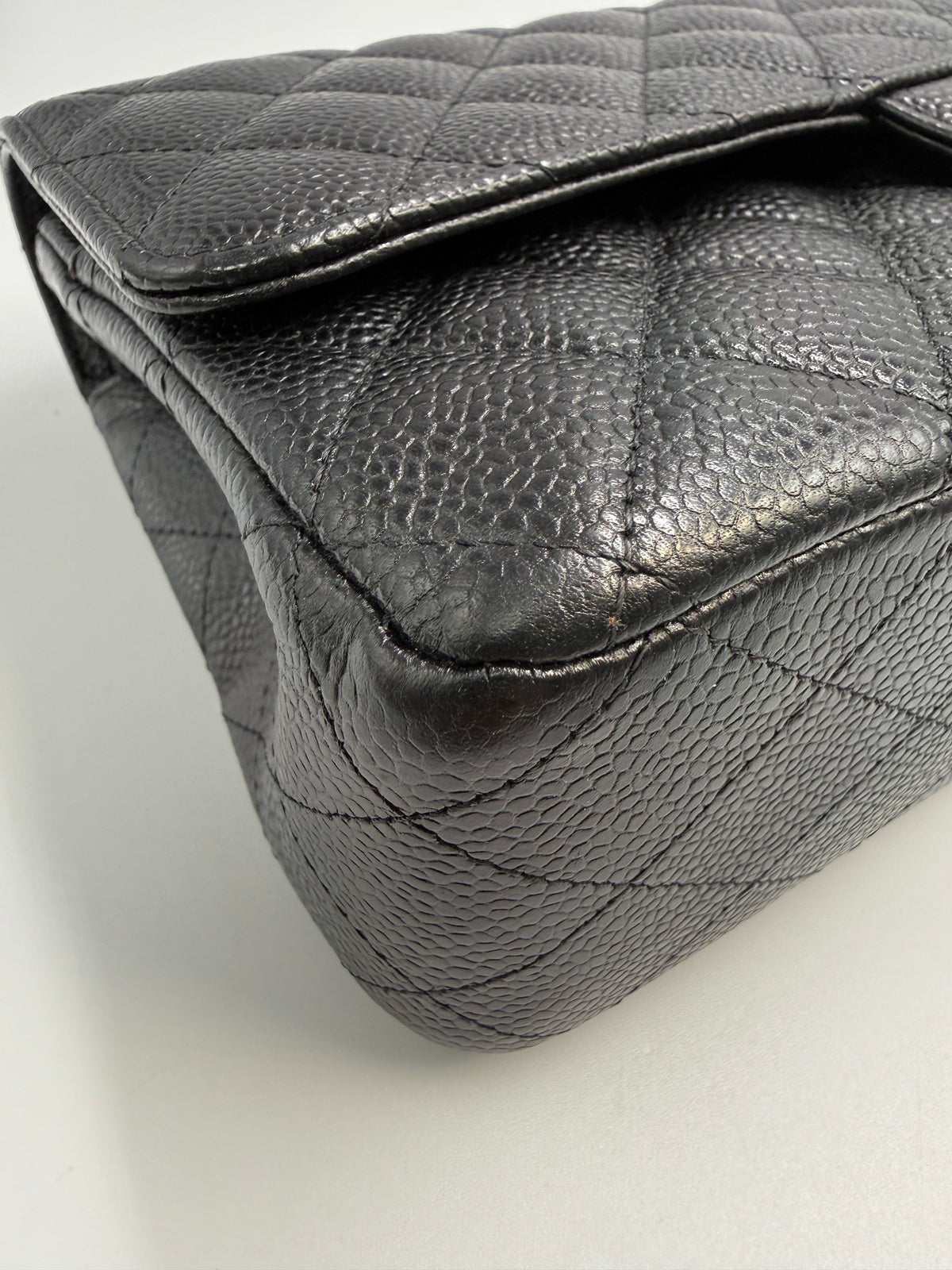 Chanel Small Classic Double Flap Bag Black Caviar Leather Gold Hardware