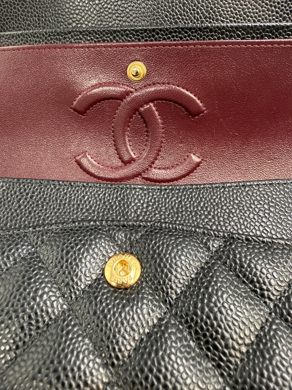 Chanel Small Classic Double Flap Bag Black Caviar Leather Gold Hardware