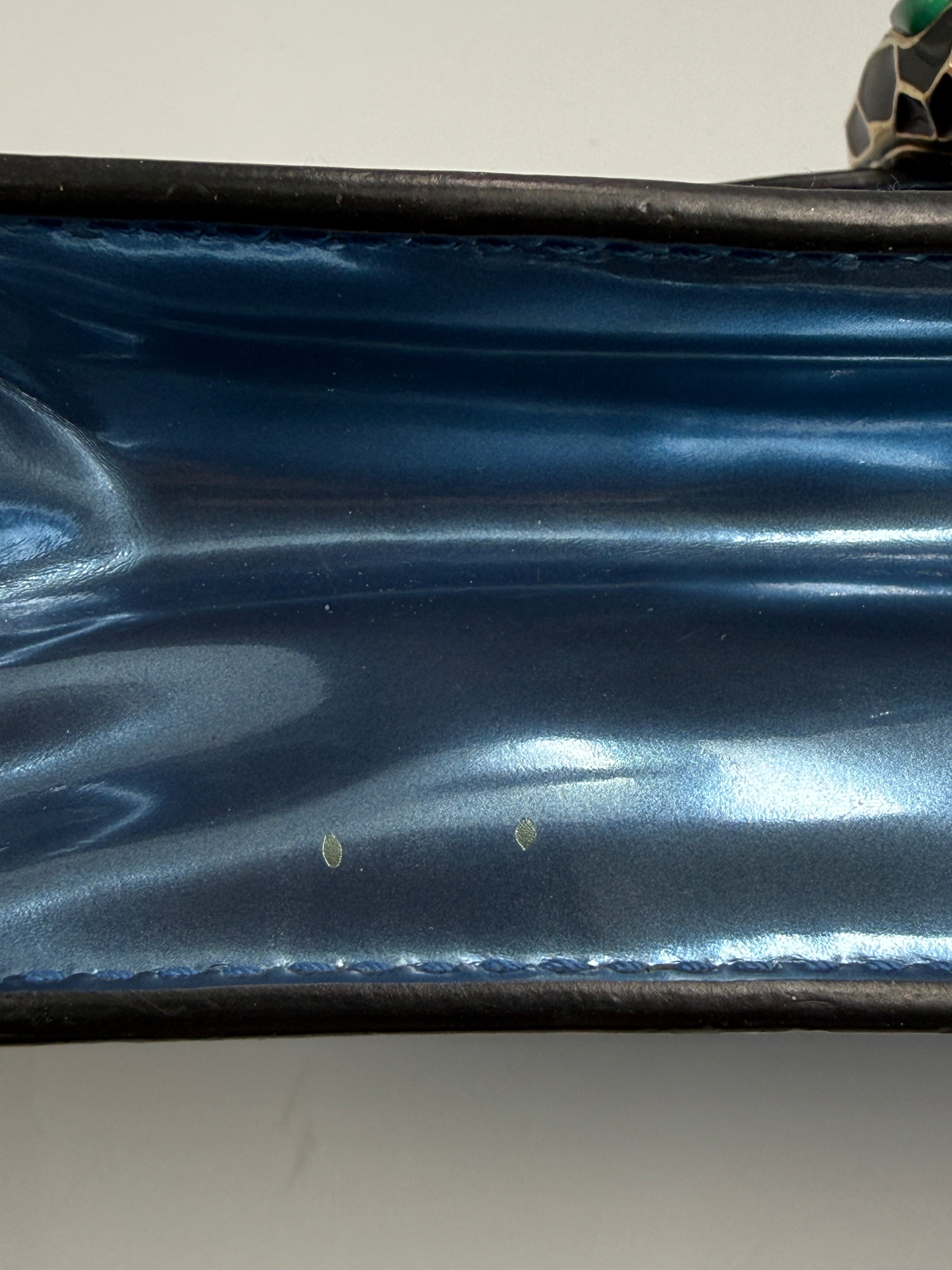 Bvlgari Serpenti Forever Metallic Calfskin Flap Bag in Electric Blue