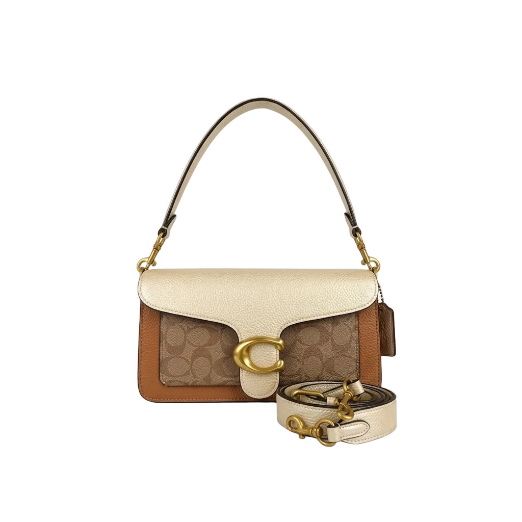 Coach Tabby Shoulder Bag 26 in Brown Polished Pebble Leather
