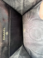 Chanel Vintage Timeless CC French Purse Wallet in Black Caviar Leather