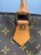 Louis Vuitton Alma MM Monogram Canvas Satchel Bag
