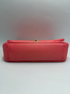 Chanel Small Flap Bag in Coral Pink Lambskin Leather