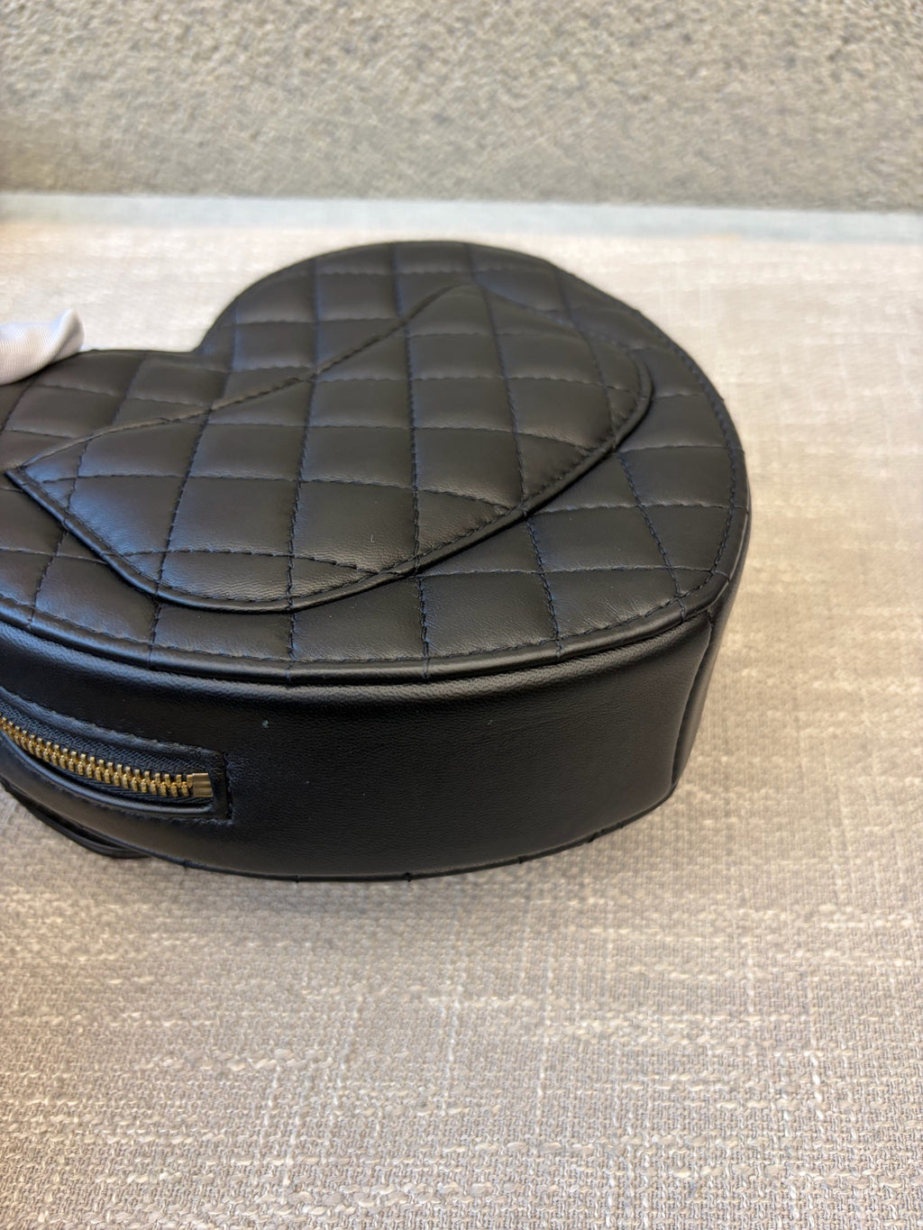 Chanel CC In Love Heart Belt Bag in Black Quilted Lambskin with Gold-Tone Hardware