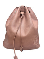 Gucci Soho Leather Drawstring Bucket Backpack Pink