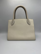 Prada Saffiano Cuir Small Double Bag (Monochrome) in Off-White / Chalk (Talco)