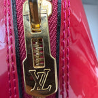 Louis Vuitton Alma BB Red Monogram (2014) Vernis Patent Leather Handbag