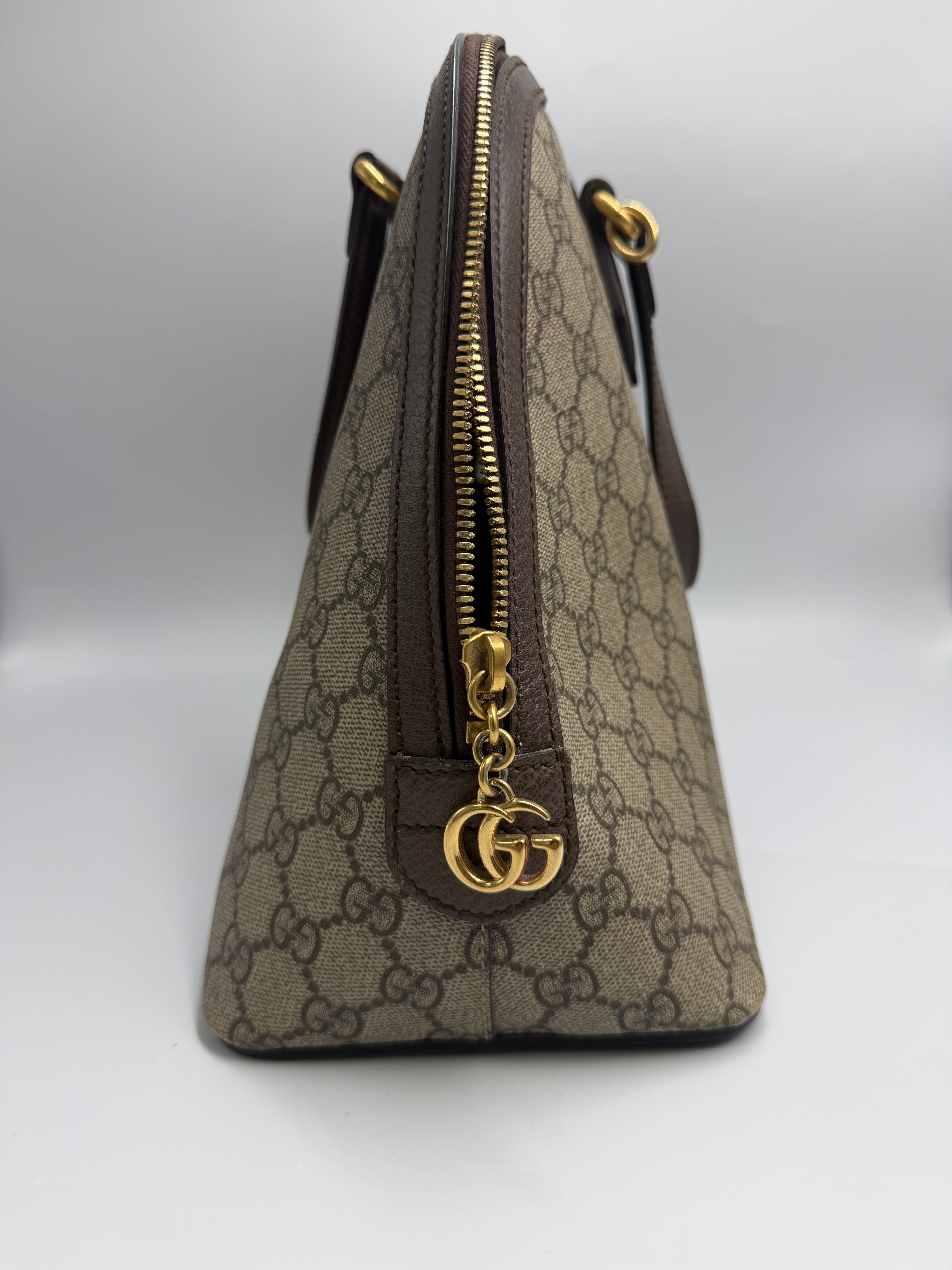 Gucci Ophidia Medium Dome Top Handle Bag in GG Supreme Canvas