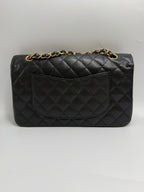 Chanel Small Classic Double Flap Bag Black Caviar Leather Gold Hardware