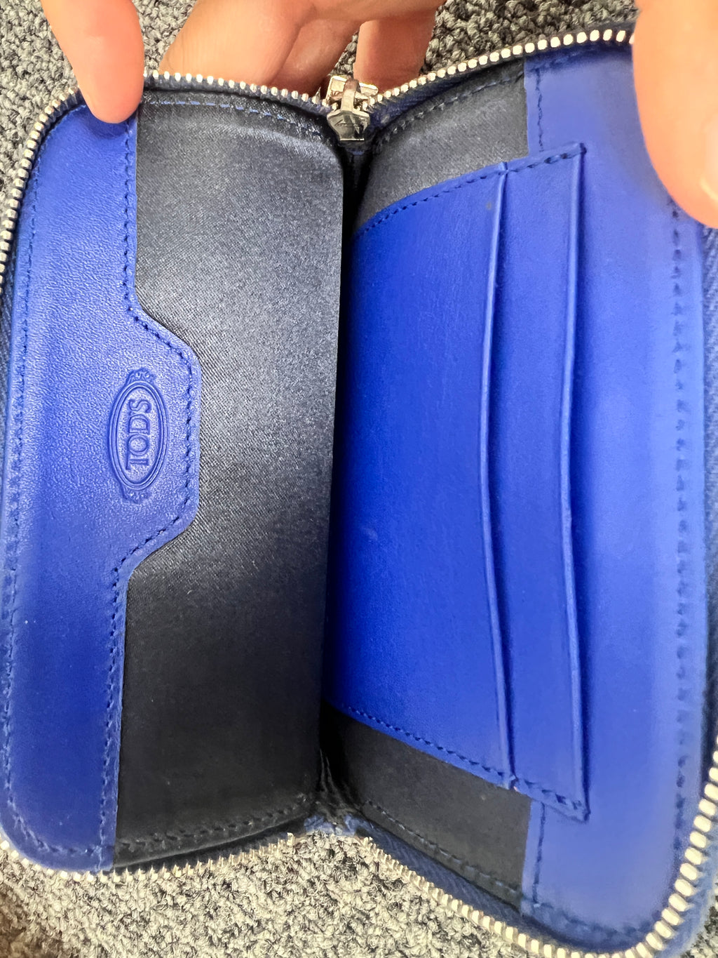 Tod's Gommino Studded Zip-Around Leather Wallet