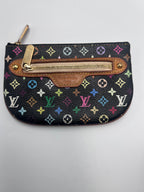 Louis Vuitton Monogram Multicolore Key Pouch / Pochette Clés in Black (Noir)