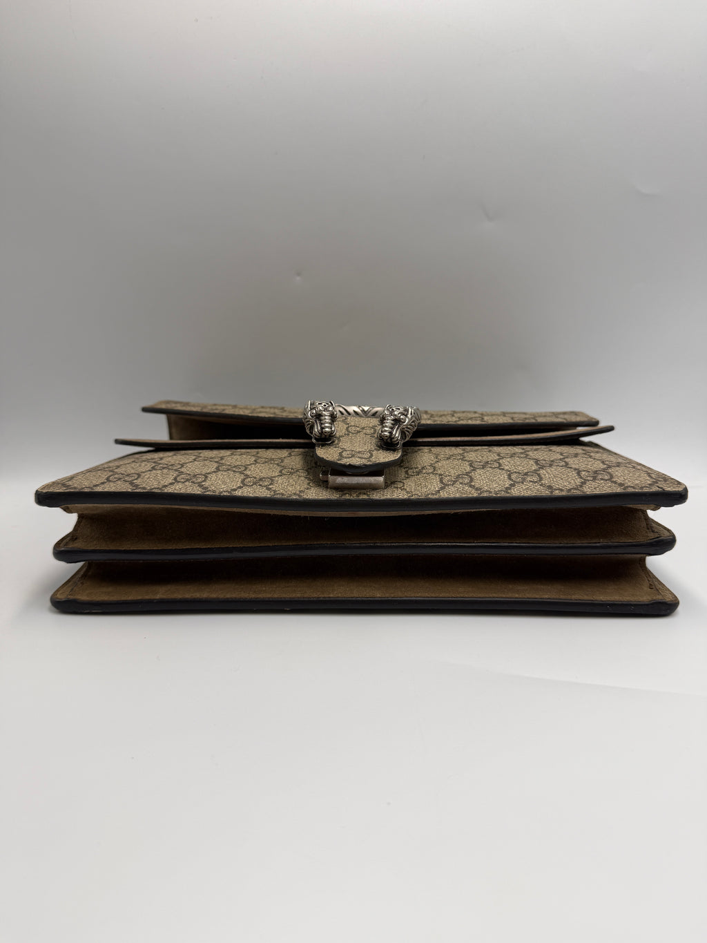 Gucci Dionysus GG Supreme Medium Shoulder Bag Brown